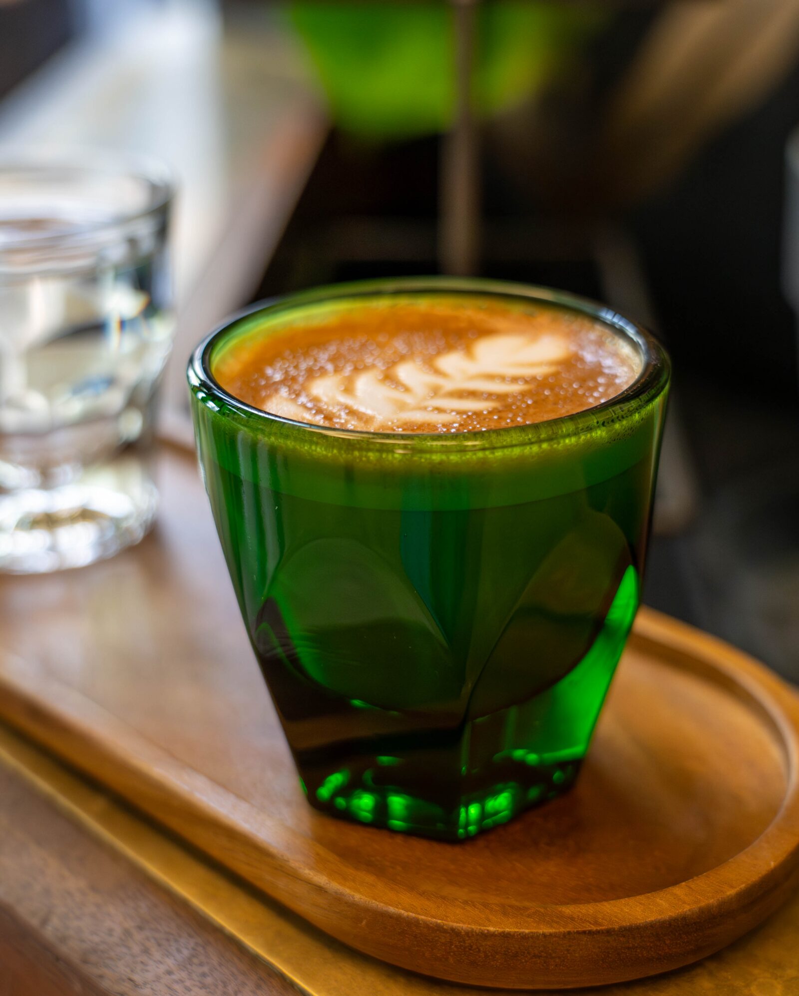 Latte at a neighborhood café